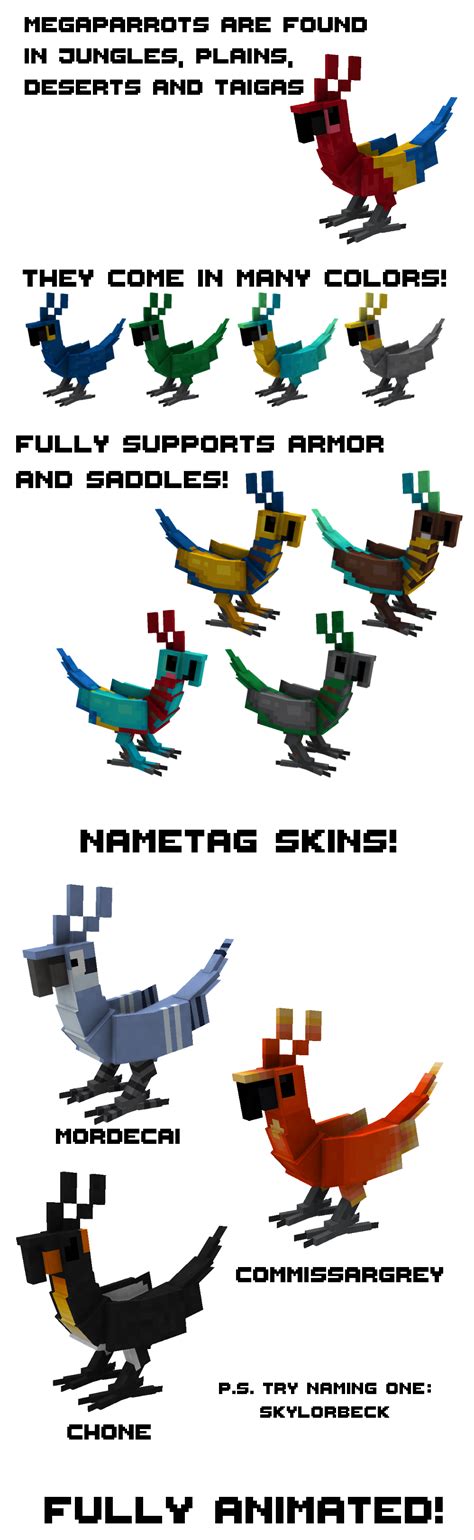 mega parrot mod|minecraft parrot mod.